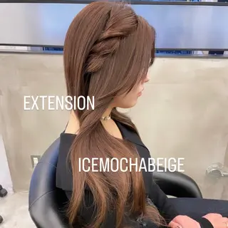 ロング カラー エクステ🩵ブリーチ 韓国ヘア🩵KAEのヘアスタイル