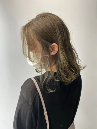 セミロング カラー SHOEI／艶カラー /レイヤーカットのヘアスタイル