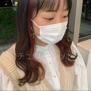 セミロング カラー あすか Aem.のヘアスタイル