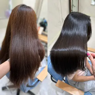 ロング カラー 髪質改善🩵縮毛矯正 代々木/木下のヘアスタイル