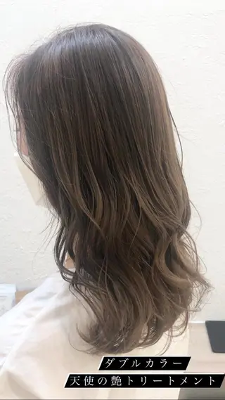 セミロング カラー 縮毛矯正/髪質改善/ 艶髪ササキナツミのヘアスタイル