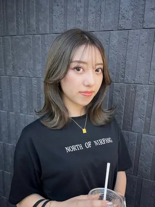 ミディアム 🦋 韓国hair 🖤 RAMのヘアスタイル