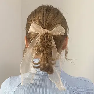 ヘアアレンジ レイヤー/ブリーチ/ 新宿/福元実希のヘアスタイル