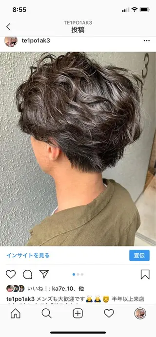 パーマ メンズ 山本 章人のヘアスタイル