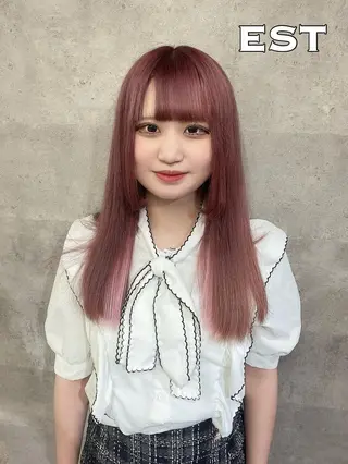 カラー ヘアアレンジ ロング エクステ MORI エクステMARIKAのヘアスタイル
