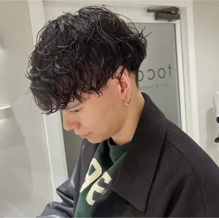 ミディアム メンズ 浜野 真貴のヘアスタイル