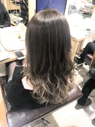ロング カラー パーマ ヘアアレンジ バレイヤージュ/ 髪質改善/渡邉悟🌱のヘアスタイル