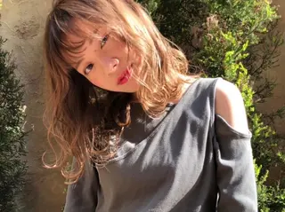 ミディアム パーマ ヘアアレンジ メンズ キッズ ネイル マツエク・マツパ カラー特化サロン梅田 Eir茶屋町/山下のヘアスタイル