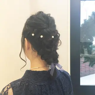 ミディアム ヘアアレンジ 鈴木 麻希のヘアスタイル