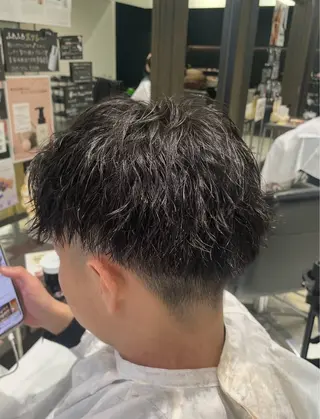 ショート パーマ メンズ メンズモデル板橋 島田依杏のヘアスタイル