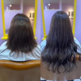 ロング カラー ヘアアレンジ チビ編み込みエクステ どぅ〜す/YUIのヘアスタイル