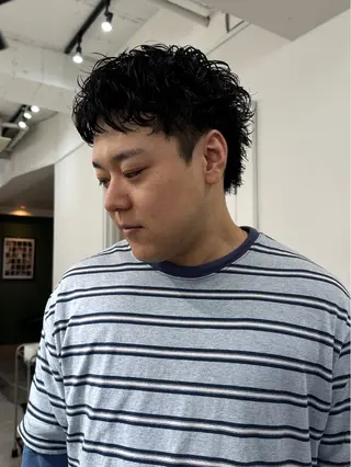 ショート パーマ メンズカット🌟 YUNAのヘアスタイル