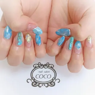 セミロング カラー パーマ ヘアアレンジ メンズ キッズ ネイル nail Berunaのネイルデザイン