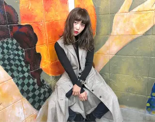 セミロング 小川 美咲のヘアスタイル