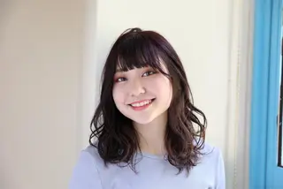 セミロング パーマ/髪質改善 【榎本千夏】のヘアスタイル