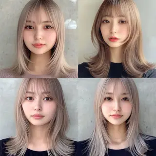 ミディアム 顔まわり× レイヤー/MIUのヘアスタイル