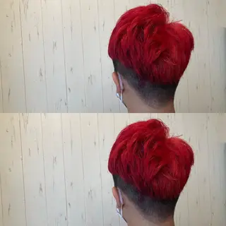 ショート カラー ヘアカラー&縮毛矯正 STAR☆RIVERのヘアスタイル
