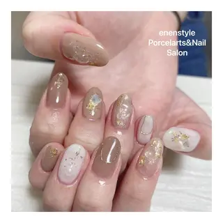 ミディアム ネイル 🐾enen style 🐾のネイルデザイン