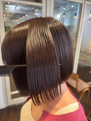 ミディアム カラー くいた あやなのヘアスタイル