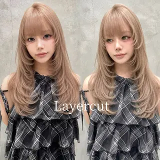 ロング londnaitre 乙川友杏のヘアスタイル