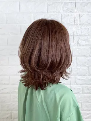 ミディアム カラー 髪質改善縮毛矯正 美容師✂️山崎竜二のヘアスタイル