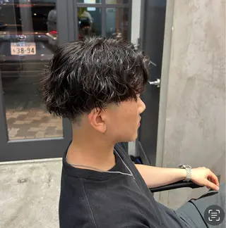 ミディアム 【明大前フェード/ メンズパーマ/岳】のヘアスタイル