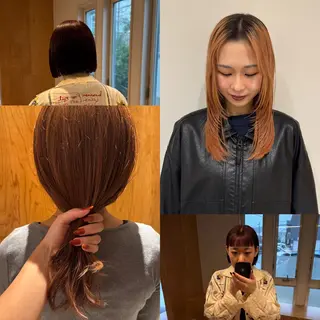 セミロング カラー Leina /メンズ /ボブ/ニュアンスのヘアスタイル