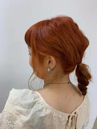 ショート カラー ヘアアレンジ 暖色/ブリーチカラー 🎀 M i k uのヘアスタイル