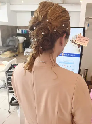 ミディアム ヘアアレンジ アレンジ&ショート 💙YUKINOのヘアスタイル