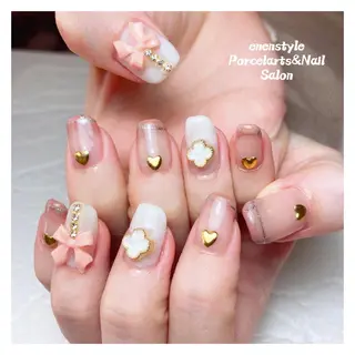 ミディアム ネイル 🐾enen style 🐾のネイルデザイン