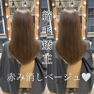 ロング カラー ✨縮毛矯正/透明感 カラー/芦川優磨のヘアスタイル