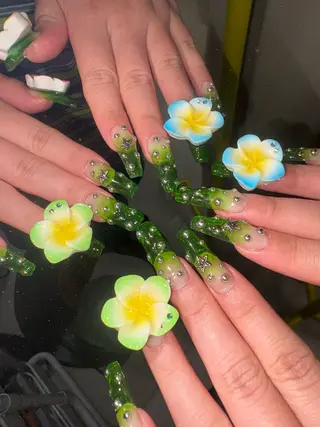 ネイル 33nail✴️栄 スミレ❇️Gel-xのネイルデザイン