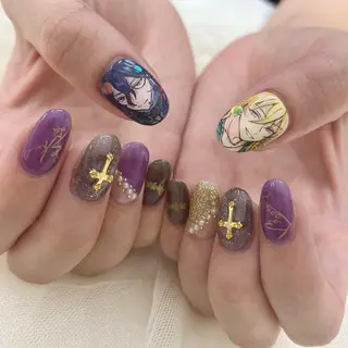 セミロング 池袋痛ネイル Nok. 渡辺のネイルデザイン