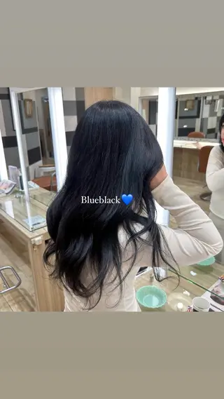 ロング カラー 柔らかい縮毛矯正 Yu🫧銀座🩶のヘアスタイル