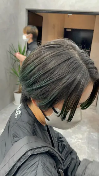 ショート カラー パーマ ヘアアレンジ メンズ キッズ ネイル マツエク・マツパ アイブロウ メンズヘアのカリスマ 北地　空のヘアスタイル
