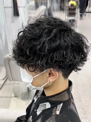 ショート 京都河原町 メンズパーマ助川龍哉のヘアスタイル