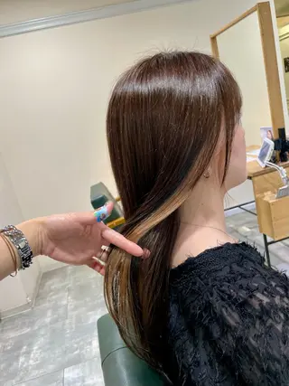 ロング 内田 真里奈のヘアスタイル