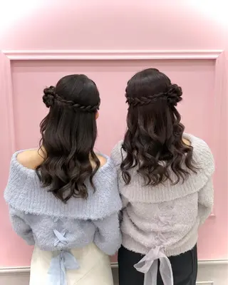 セミロング ヘアアレンジ lien ヒジリのヘアスタイル
