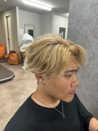 カラー メンズ 立川メッシュパーマ 特化/けんしょうのヘアスタイル