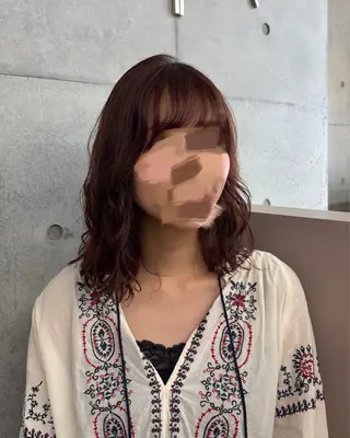 セミロング パーマ 🖤里央愛🖤 カットモデル募集中のヘアスタイル