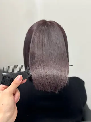 ロング カラー パーマ ヘアアレンジ メンズ キッズ 髪質改善Ⅰ透明感 艶カラーⅠたつやのヘアスタイル