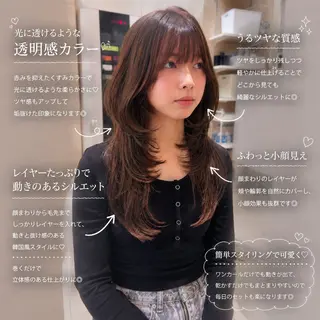 ロング 髪質改善／レイヤー ハッシュカットひなたのヘアスタイル