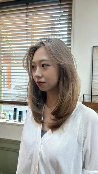 セミロング 清野　花音/ メンズのヘアスタイル