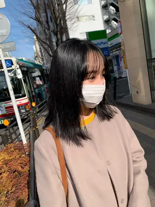 ミディアム カラー 海外girl🤎 透明感ベージュmaoのヘアスタイル