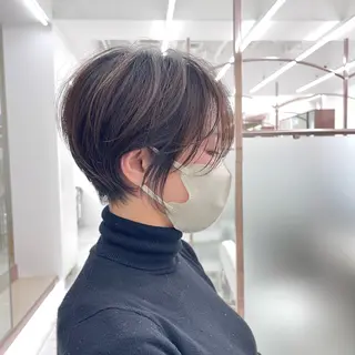 ショート カラー 前髪/似合わせカット COA こも.のヘアスタイル