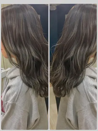 ロング カラー 鷺谷 玲奈のヘアスタイル