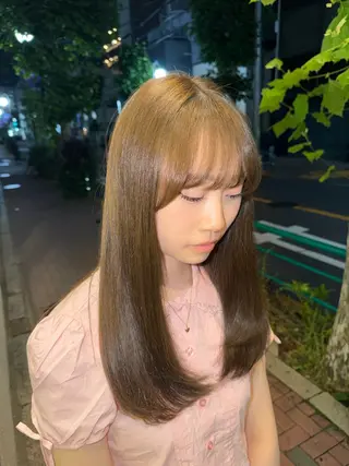 ロング カラー ツヤ重視 ワンカラー🫧Mioのヘアスタイル
