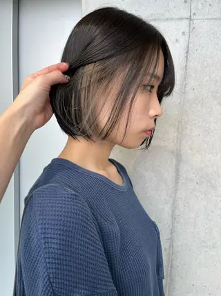 ミディアム カラー 透明感カラー✂︎ /縮毛矯正/YUKAのヘアスタイル