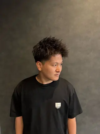 ショート パーマ メンズ 原田 尚満 メンズヘア特化のヘアスタイル