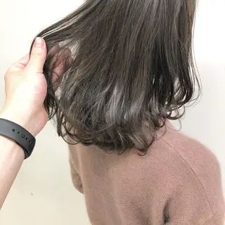 ミディアム カラー レイヤーボブ/ボブ 仲川和人のヘアスタイル